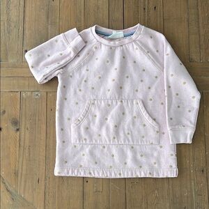 Mini Boden gold Polka Dot pink Sweatshirt